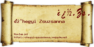 Óhegyi Zsuzsanna névjegykártya